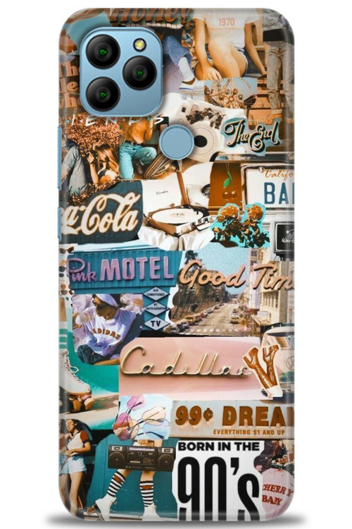 General Mobile GM 21 Kılıf HD Baskılı Kılıf - Pink Motel