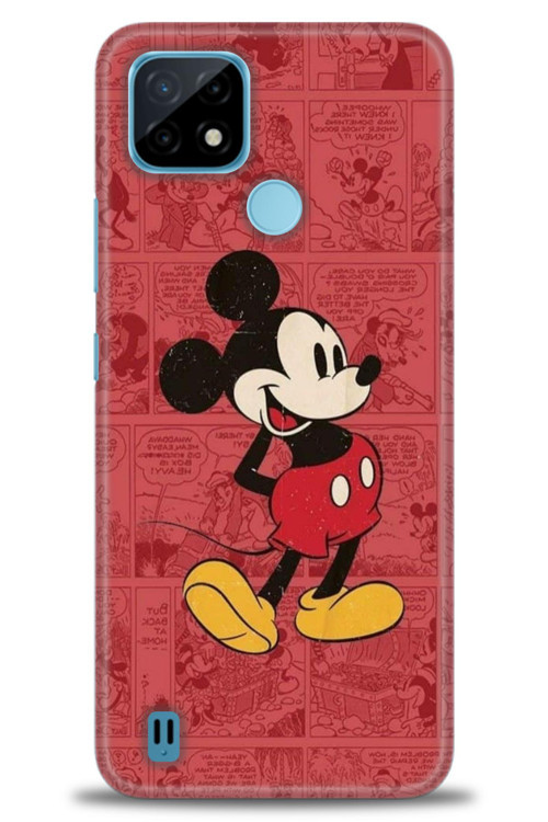 İnfinix Hot 10T Kılıf HD Baskılı Kılıf - Kırmızı Mickey