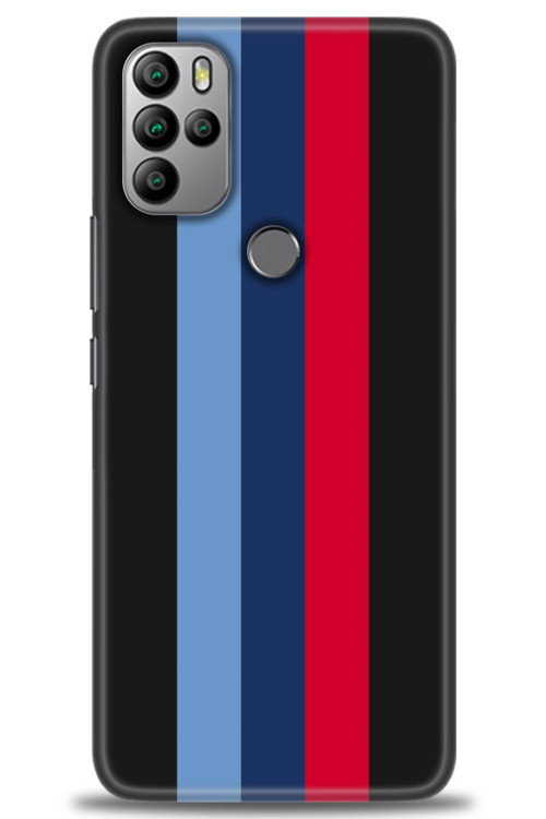 General Mobile GM 21 Pro Kılıf HD Baskılı Kılıf - Bordo Mavi Çubuklar