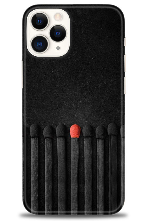 iPhone 12 Pro Max Kılıf HD Baskılı Kılıf - Kibrit Çöpleri