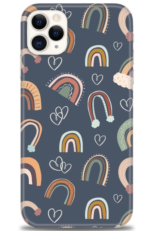 iPhone 11 Pro Kılıf HD Baskılı Kılıf - Gökyüzü Kalp