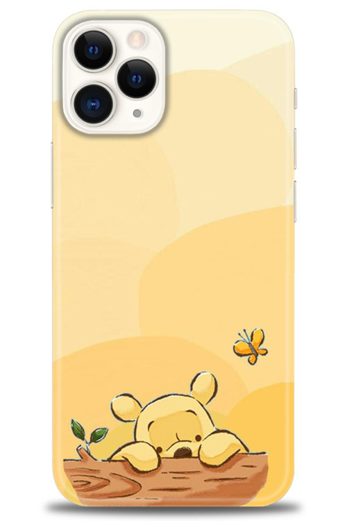 iPhone 12 Pro Max Kılıf HD Baskılı Kılıf - Winnie ve Kelebek