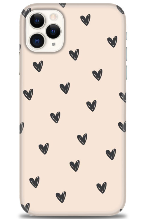 iPhone 11 Pro Kılıf HD Baskılı Kılıf - Minik Kalpler