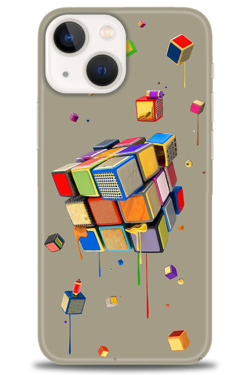 iPhone 13 Kılıf HD Baskılı Kılıf - Zeka Küpü