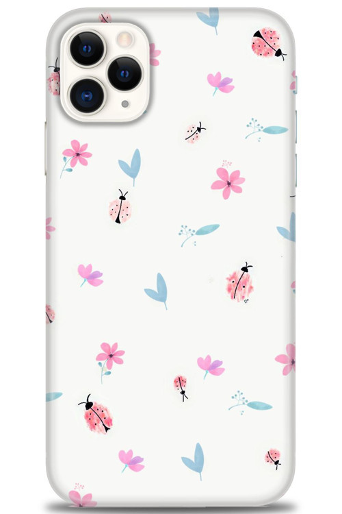 iPhone 11 Pro Max Kılıf HD Baskılı Kılıf - Uğur Böcekleri