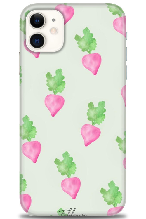 iPhone 11 Kılıf HD Baskılı Kılıf - Pembe Havuçlar