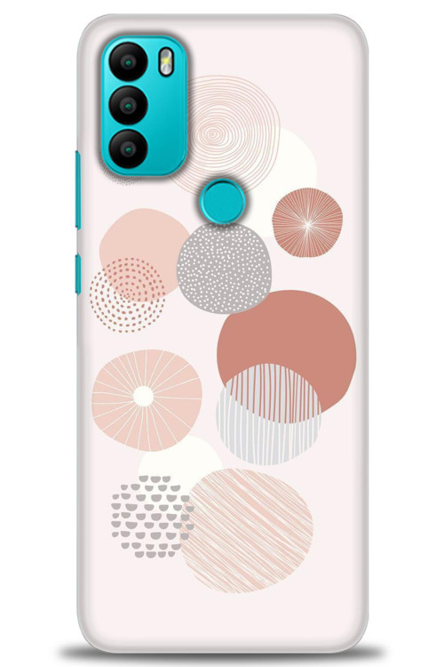 General Mobile GM 21 Plus Kılıf HD Baskılı Kılıf - Pembe Daireler