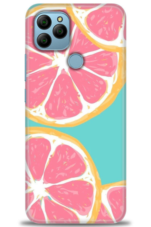 General Mobile GM 22 Kılıf HD Baskılı Kılıf - Pembe Limon