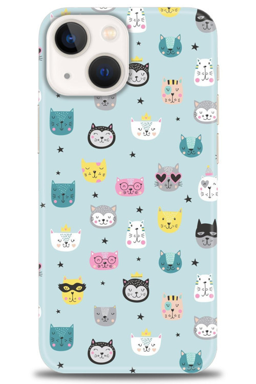 iPhone 13 Kılıf HD Baskılı Kılıf - Cats