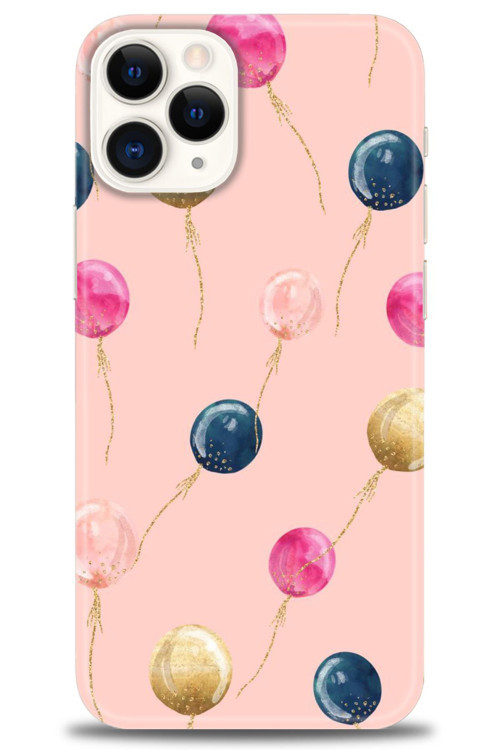 iPhone 12 Pro Max Kılıf HD Baskılı Kılıf - Uçan Balonlar
