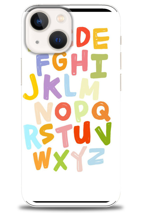 iPhone 13 Kılıf HD Baskılı Kılıf - Alfabe