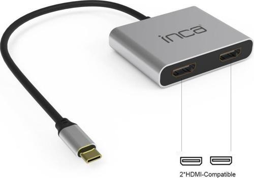 İnca ITPC-4 Usb C To 2x Hdmı 4K USb 2.0+Pd