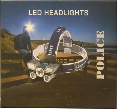 Polıce PS-2365 5li  Renkli Işıklı, Şarjlı Kafa Feneri