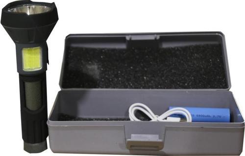 Polıce PS-356  Enerji Göstergeli, Yan Aydınlatma ve Powerbank Özellikli Şarjlı El Feneri