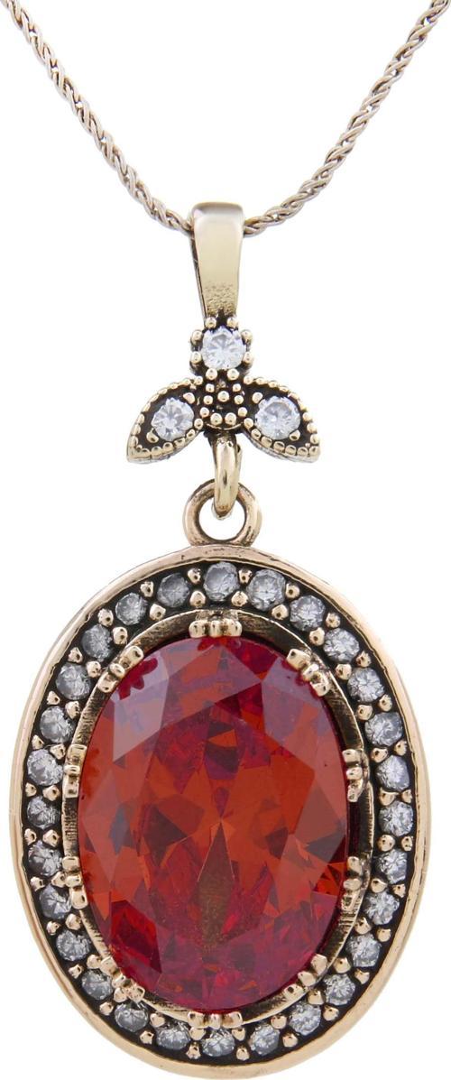 Halime Sultan Serisi Kırmızı Lal Taşlı Renkli Taşlı Otantik Gümüş Kadın Kolye