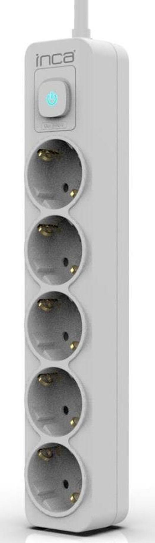 IPW-44GB 5li Akım Korumalı Led Tuşlu Priz 1,5M Beyaz