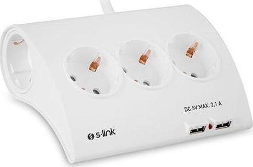 SPG9-5-15 Akım Koruma ve 2 Adet 2.1A Usb Şarj Soketli Beşli Masaüstü Grup Priz