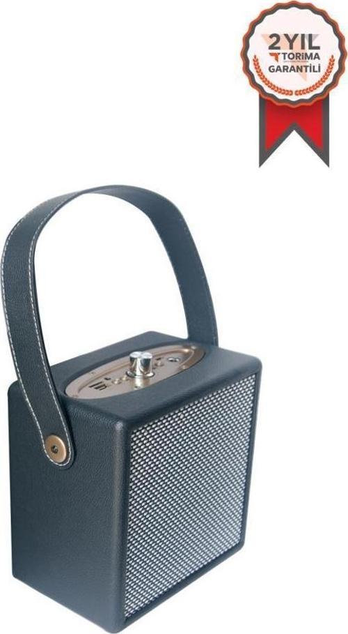 X2 Taşınabilir Wooden Case Bluetooth Hoparlör Siyah