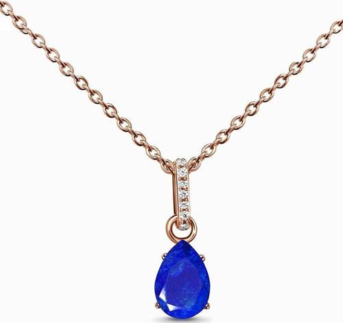 Parlement Mistik Topaz Taşlı 14 K Rose Gold Kaplama Kadın Kolye