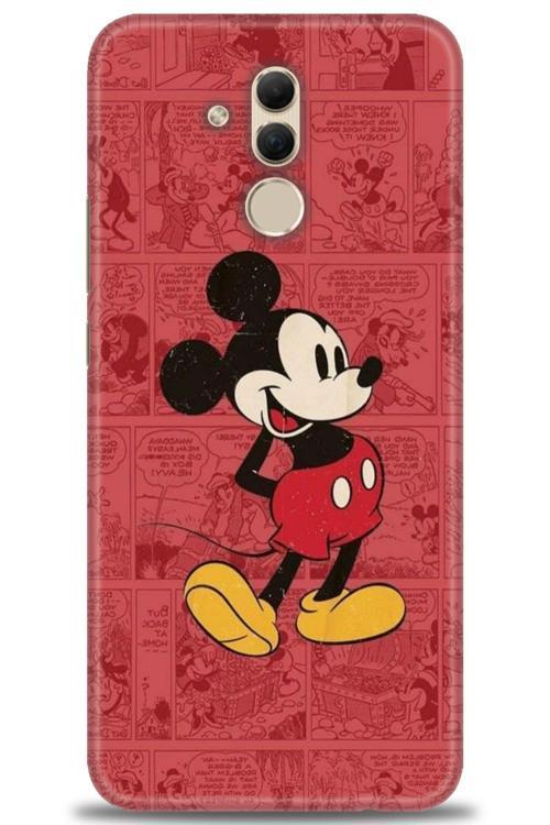 Huawei Mate 20 Lite Kılıf HD Baskılı Kılıf - Kırmızı Mickey