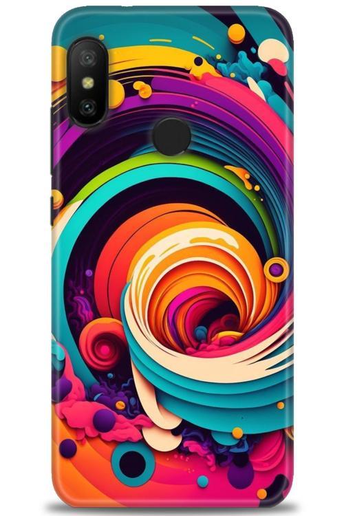 Xiaomi Mi A2 Lite Kılıf HD Baskılı Kılıf - Renk Hortumu