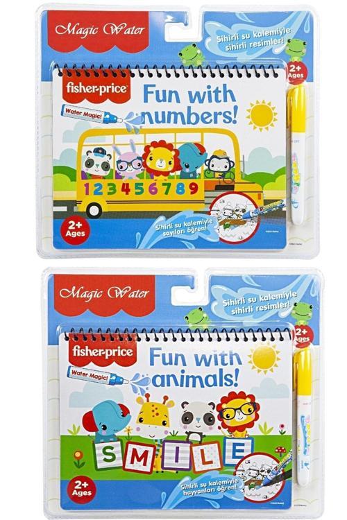 Fisher-Price 2'li Set Water Painting Sulu Kalem Ile Sihirli Boyama Kitabı Hayvanlar Ve Sayılar