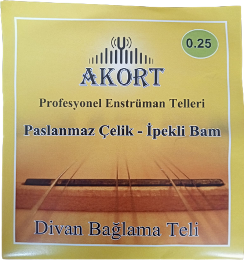 DİVAN SAZ TELİ PASLANMAZ 0.25 BAM BAMLI