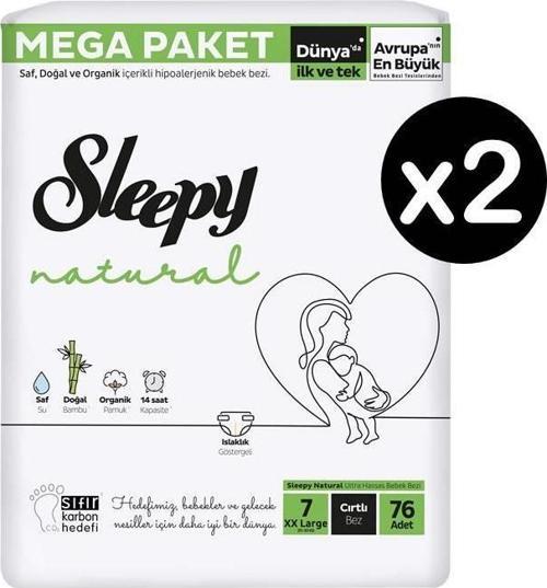Natural 7 Numara XX-Large 152'li Bebek Bezi