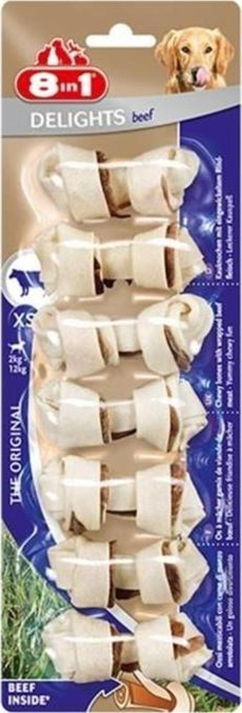 8 in 1 Beef Delight Bones XS 7 li Köpek Ödül Kemiği 