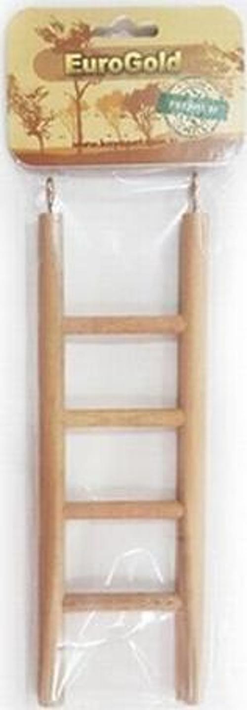 4 Basamaklı Merdiven Ahşap Kuş Oyuncağı 22 Cm