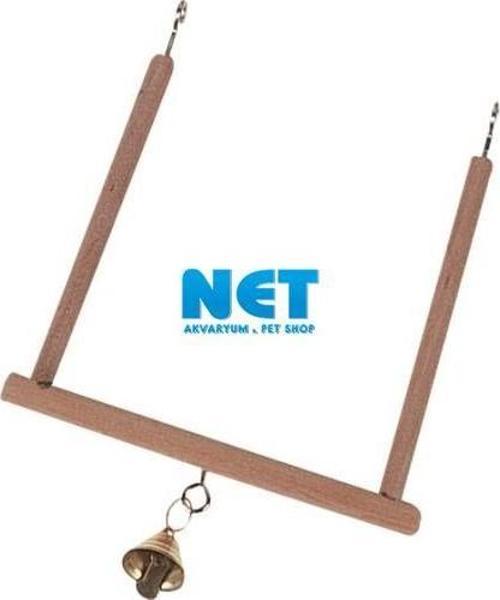 Ahşap Çıngıraklı Kuş Salıncağı 12x14 cm