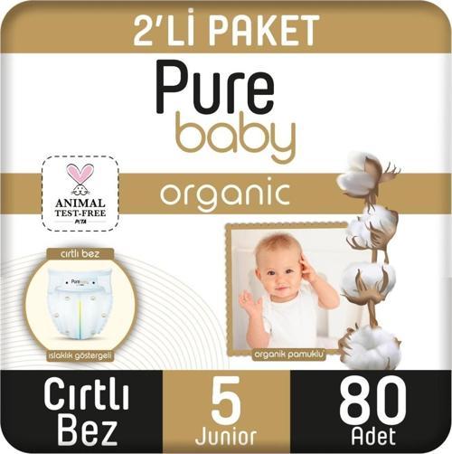 Organic 5 Numara Junior 80'li Bebek Bezi