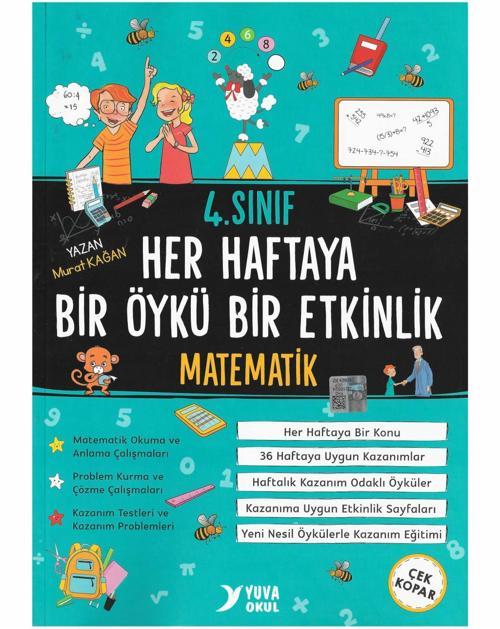 Yuva Yayınları 4. Sınıf Matematik Her Haftaya Bir Öykü Bir Etkinlik 