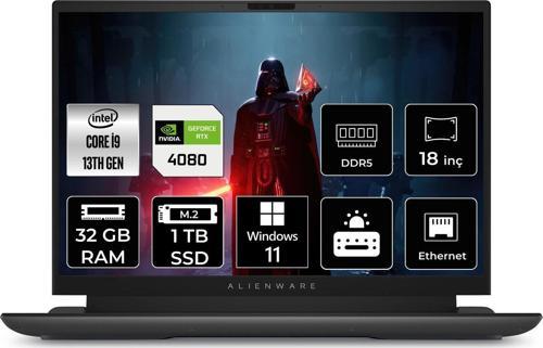 Alienware M18 R1 i9-13900HX 32GB 1TB SSD RTX4080/12GB 18'' QHD W11 PRO AWM18I9HX80WH