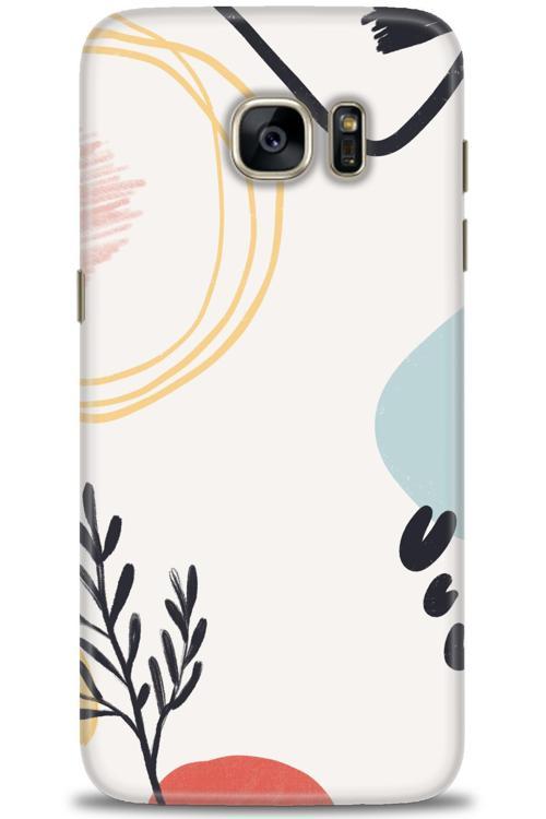 Samsung Galaxy S7 Edge Kılıf HD Baskılı Kılıf - Siyah Dal