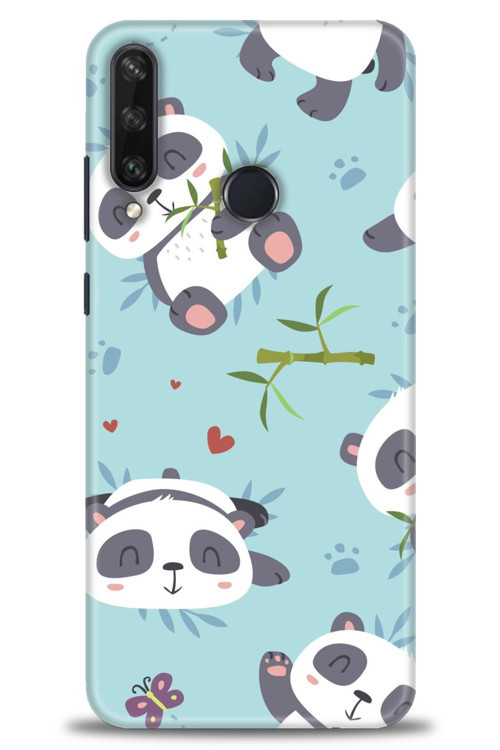 Huawei Y6P Kılıf HD Baskılı Kılıf - Pandalar