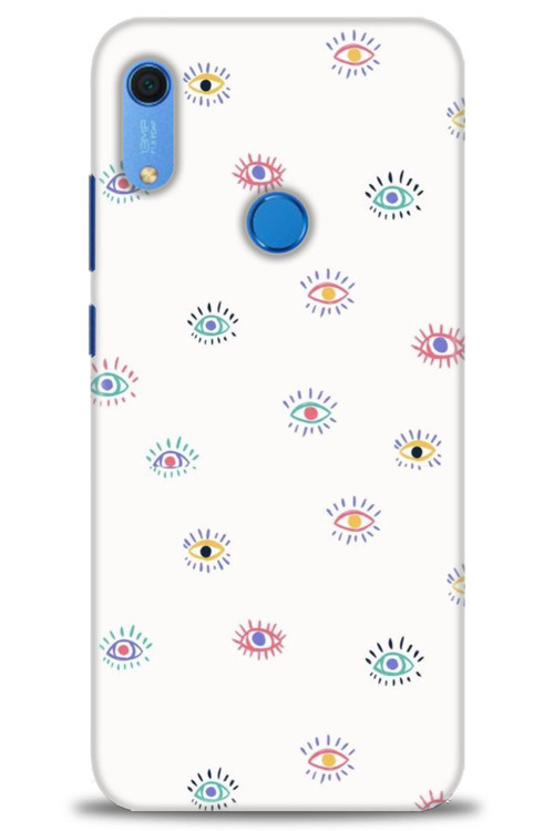 Huawei Y6S Kılıf HD Baskılı Kılıf - Renkli Gözler