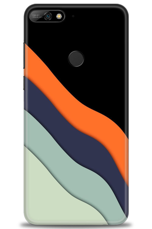 Huawei Y7 2018 Kılıf HD Baskılı Kılıf - Siyah