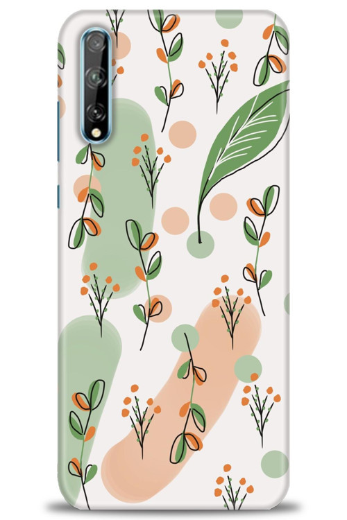 Huawei Y8P Kılıf HD Baskılı Kılıf - Flower Pattern
