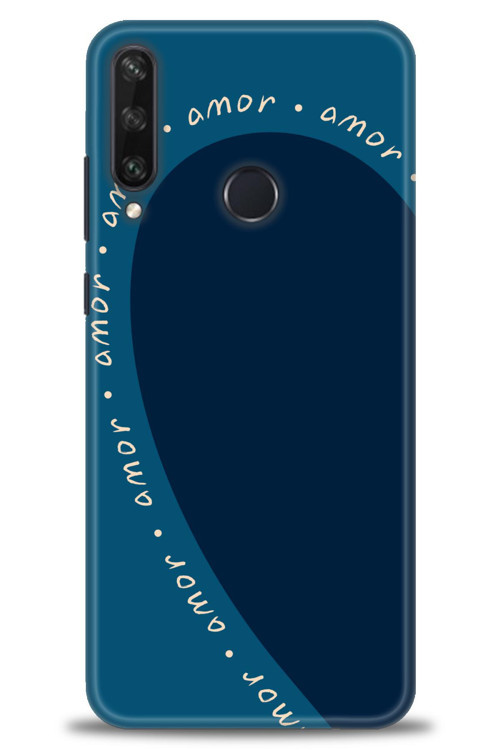 Huawei Y6P Kılıf HD Baskılı Kılıf - Amor Mavi