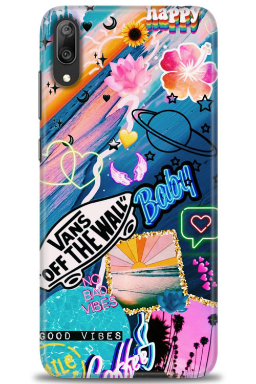 Huawei Y7 Prime 2019 Kılıf HD Baskılı Kılıf - Happy Vans