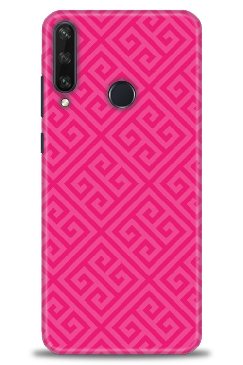 Huawei Y6P Kılıf HD Baskılı Kılıf - Pembe Mozaik