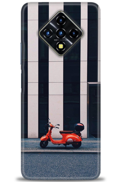 İnfinix Zero 8 Kılıf HD Baskılı Kılıf - Kırmızı Motor
