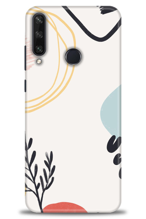 Huawei Y6P Kılıf HD Baskılı Kılıf - Siyah Dal