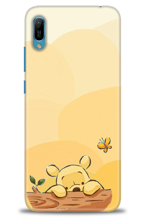 Huawei Y6 2019 Kılıf HD Baskılı Kılıf - Winnie ve Kelebek