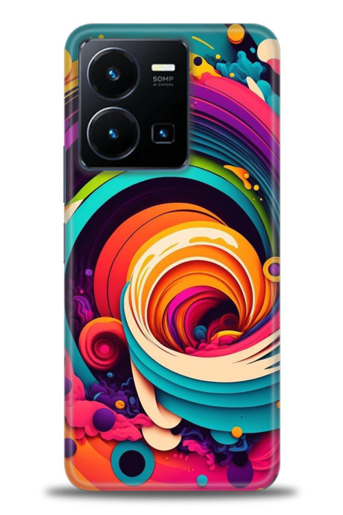 Vivo Y35 Kılıf HD Baskılı Kılıf - Renk Hortumu