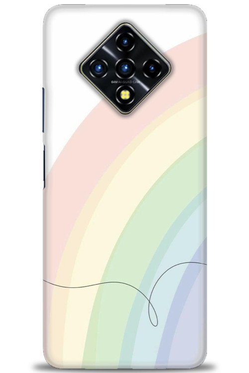 İnfinix Zero 8 Kılıf HD Baskılı Kılıf - Soft Gökkuşağı