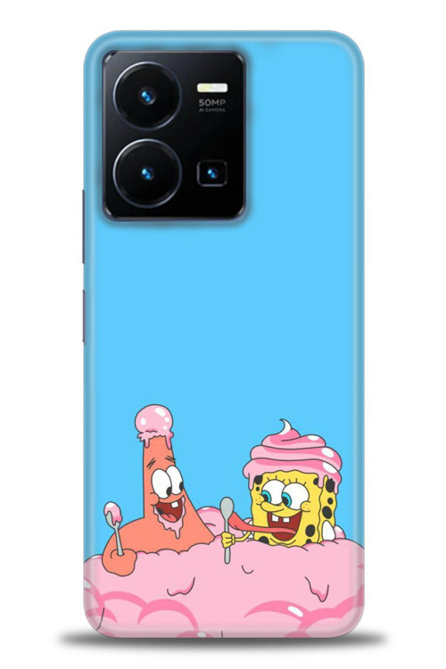 Vivo Y35 Kılıf HD Baskılı Kılıf - SpongeBob