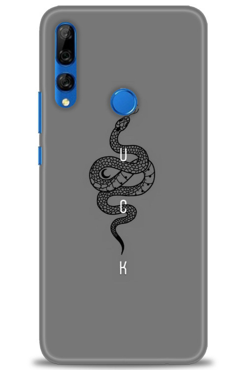 Huawei Y9 Prime 2019 Kılıf HD Baskılı Kılıf - Siyah Yılan