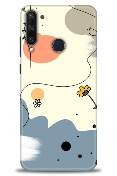 Huawei Y6P Kılıf HD Baskılı Kılıf - Papatya